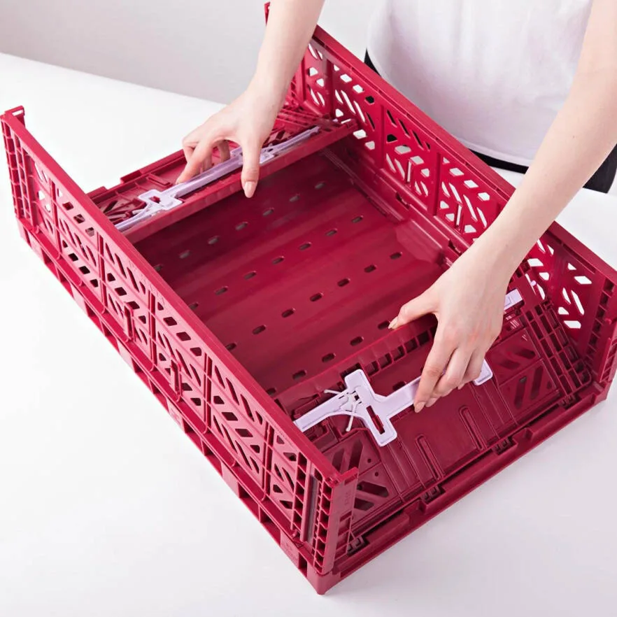 Aykasa Maxibox Comfort Lock Folding Crate 23.6 x 15.7 x 7.1 in – Chilli Pepper – image 2