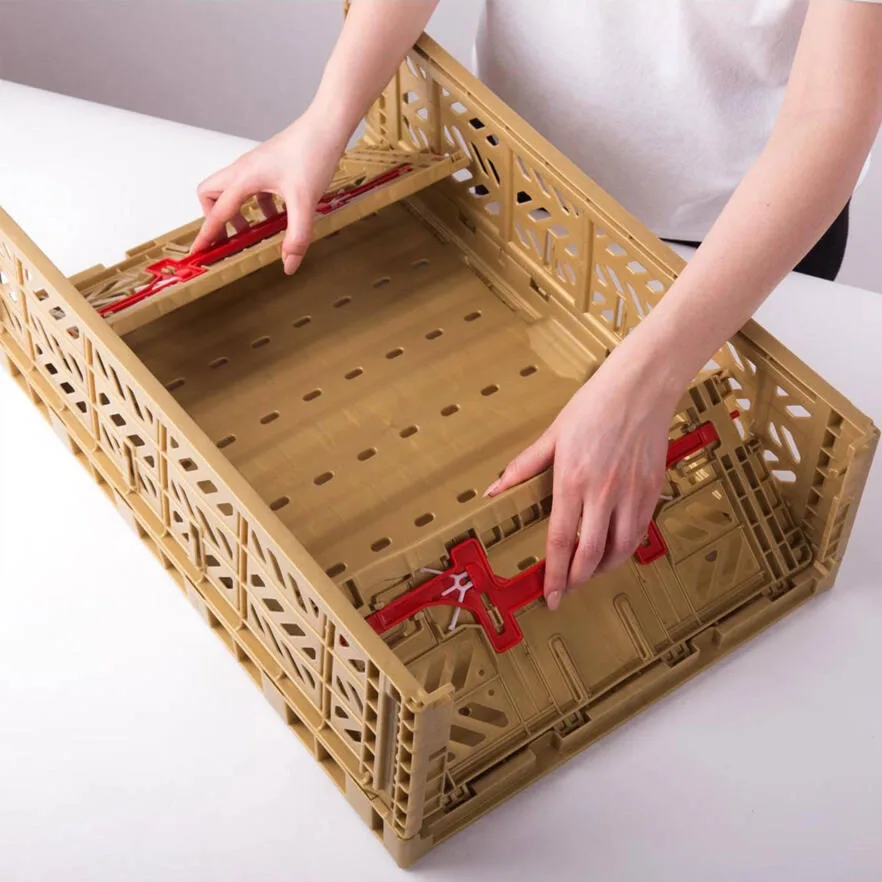 Aykasa Maxibox Comfort Lock Folding Crate 23.6 x 15.7 x 7.1 in – Gold – image 2