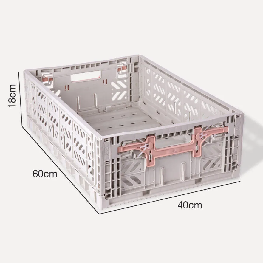 Aykasa Maxibox Comfort Lock Folding Crate 23.6 x 15.7 x 7.1 in – Light Gray – image 4