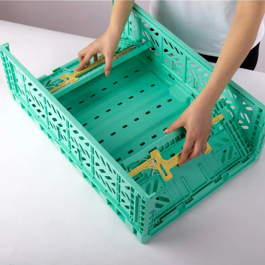 Aykasa Maxibox Comfort Lock Folding Crate 23.6 x 15.7 x 7.1 in – Mint – image 2