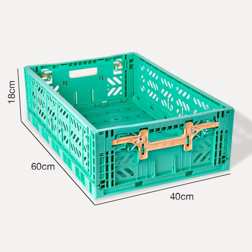 Aykasa Maxibox Comfort Lock Folding Crate 23.6 x 15.7 x 7.1 in – Mint – image 4