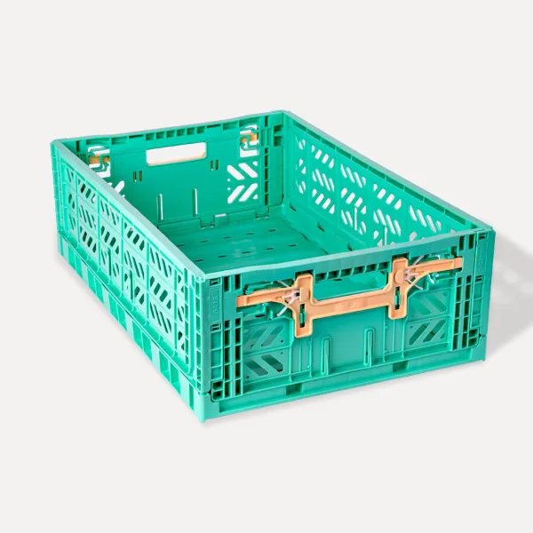 Aykasa Maxibox Comfort Lock Folding Crate 23.6 x 15.7 x 7.1 in – Mint