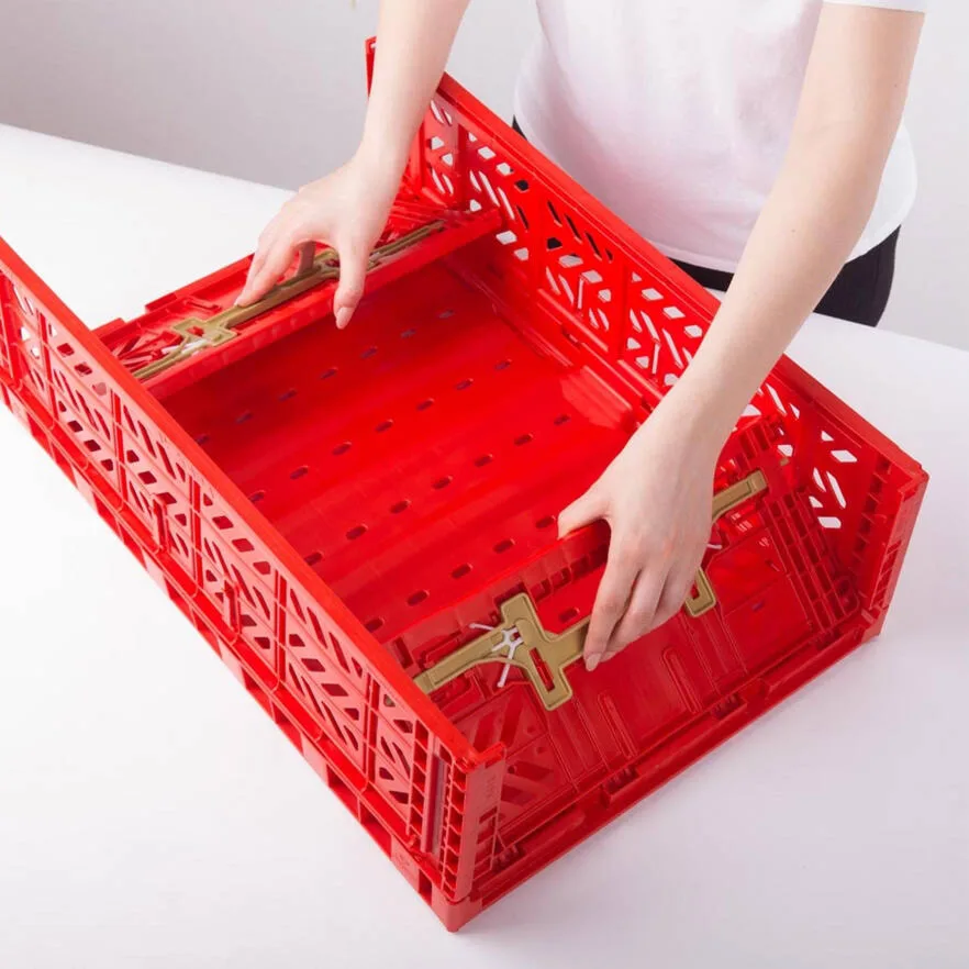 Aykasa Maxibox Comfort Lock Folding Crate 23.6 x 15.7 x 7.1 in – Red – image 4
