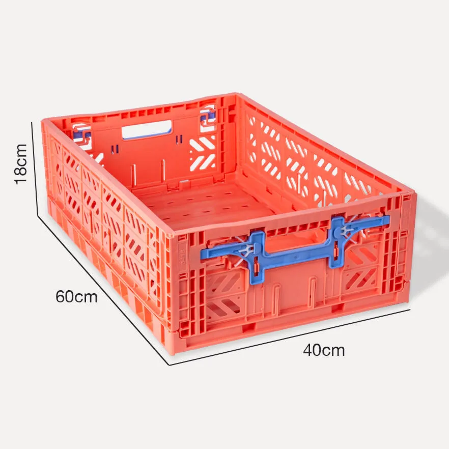 Aykasa Maxibox Comfort Lock Folding Crate 23.6 x 15.7 x 7.1 in – Salmon Pink – image 4