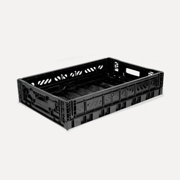Aykasa Maxibox Folding Crate 23.6 x 15.7 x 3.9 in – Black