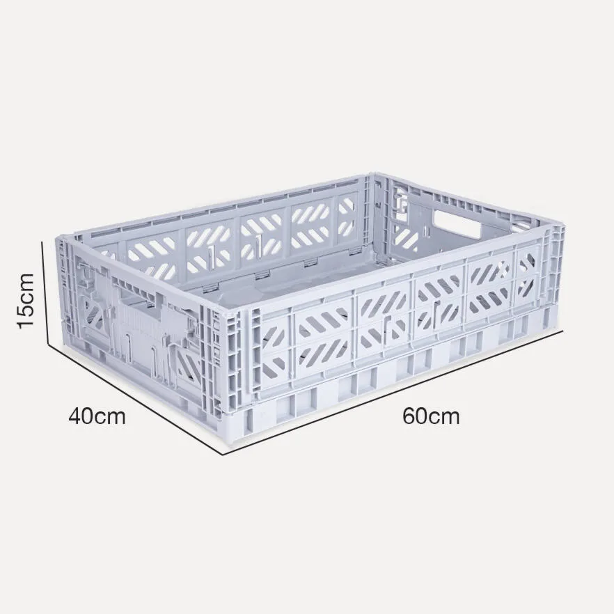 Aykasa Maxibox Folding Crate 23.6 x 15.7 x 5.9 in – Gray – image 3