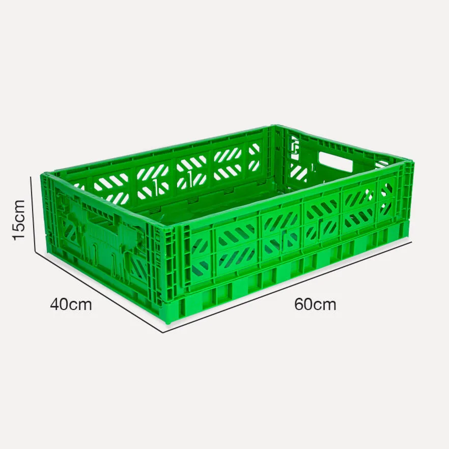 Aykasa Maxibox Folding Crate 23.6 x 15.7 x 5.9 in – Green – image 3