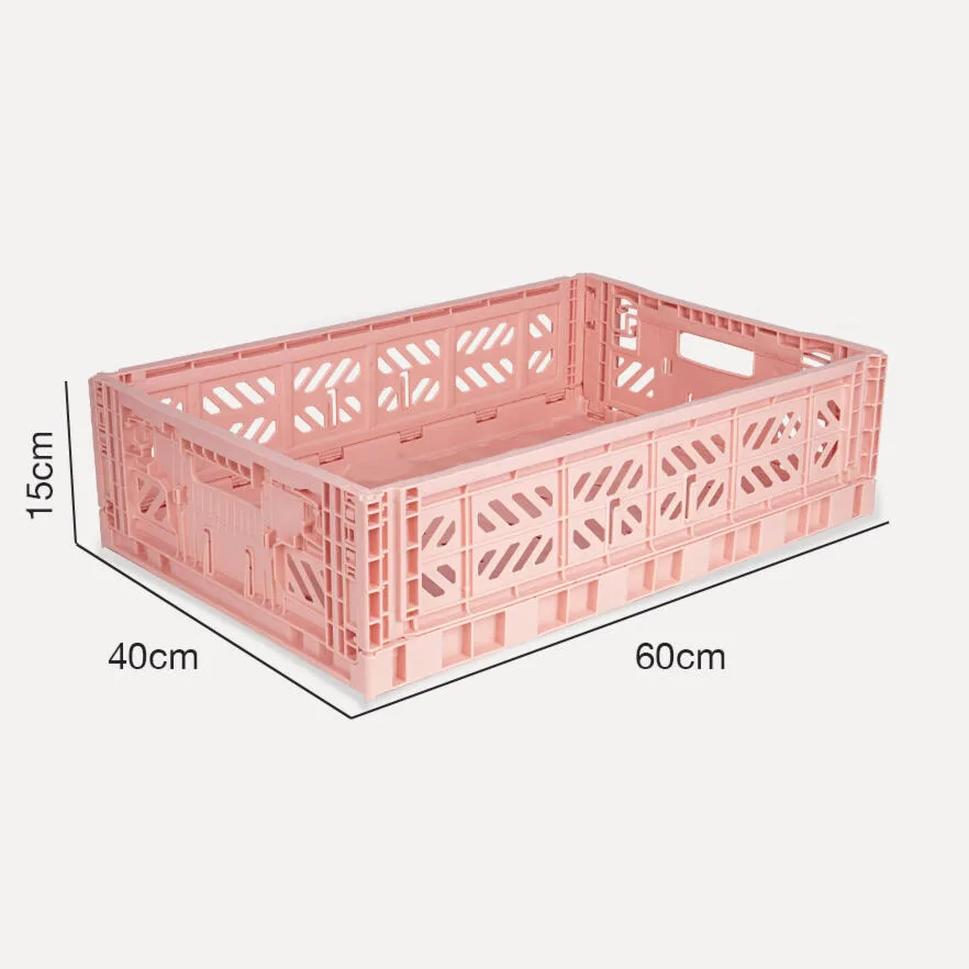 Aykasa Maxibox Folding Crate 23.6 x 15.7 x 5.9 in – Milk Tea – image 3