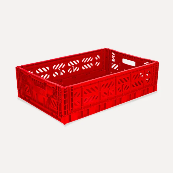 Aykasa Maxibox Folding Crate 23.6 x 15.7 x 5.9 in – Red