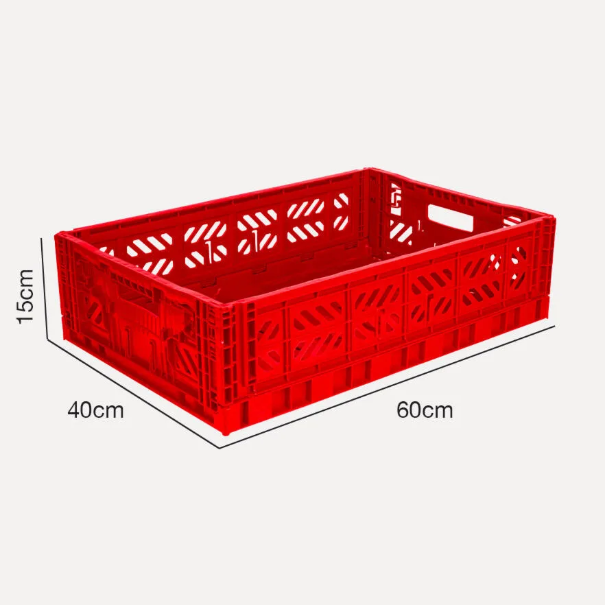 Aykasa Maxibox Folding Crate 23.6 x 15.7 x 5.9 in – Red – image 3