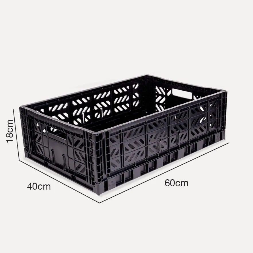 Aykasa Maxibox Folding Crate 23.6 x 15.7 x 7.1 in – Black – image 3