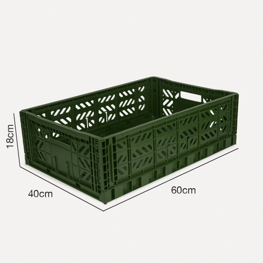 Aykasa Maxibox Folding Crate 23.6 x 15.7 x 7.1 in – Khaki – image 4