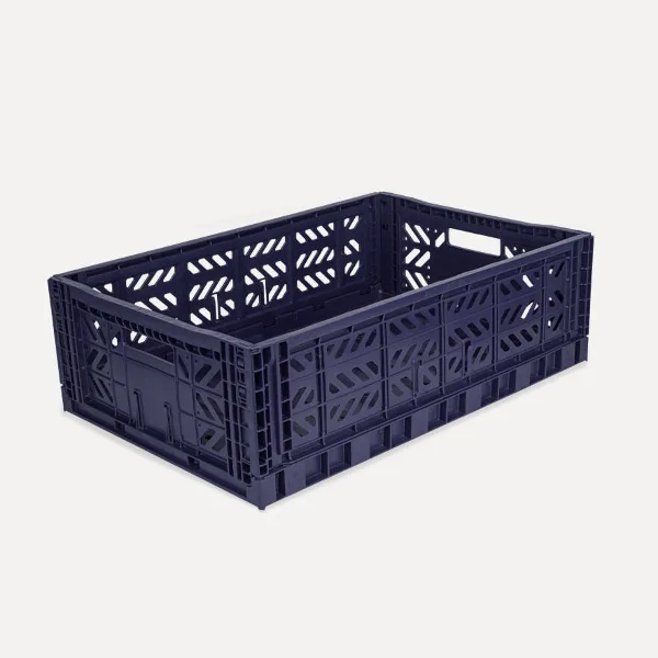 Aykasa Maxibox Folding Crate 23.6 x 15.7 x 7.1 in – Navy