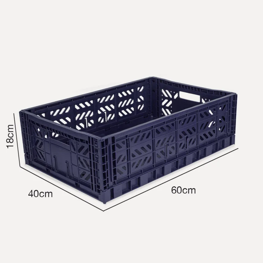 Aykasa Maxibox Folding Crate 23.6 x 15.7 x 7.1 in – Navy – image 3