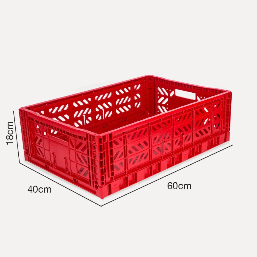 Aykasa Maxibox Folding Crate 23.6 x 15.7 x 7.1 in – Red – image 3