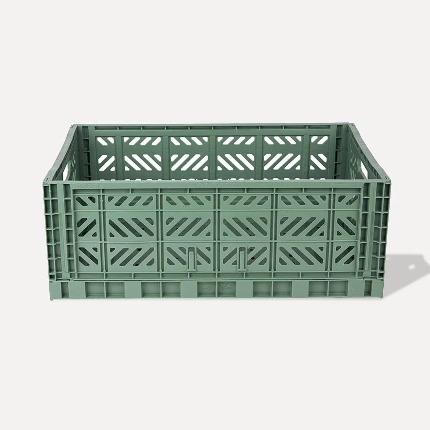 Aykasa Maxibox Folding Crate 23.6 x 15.7 x 8.7 in – Almond Green – image 2