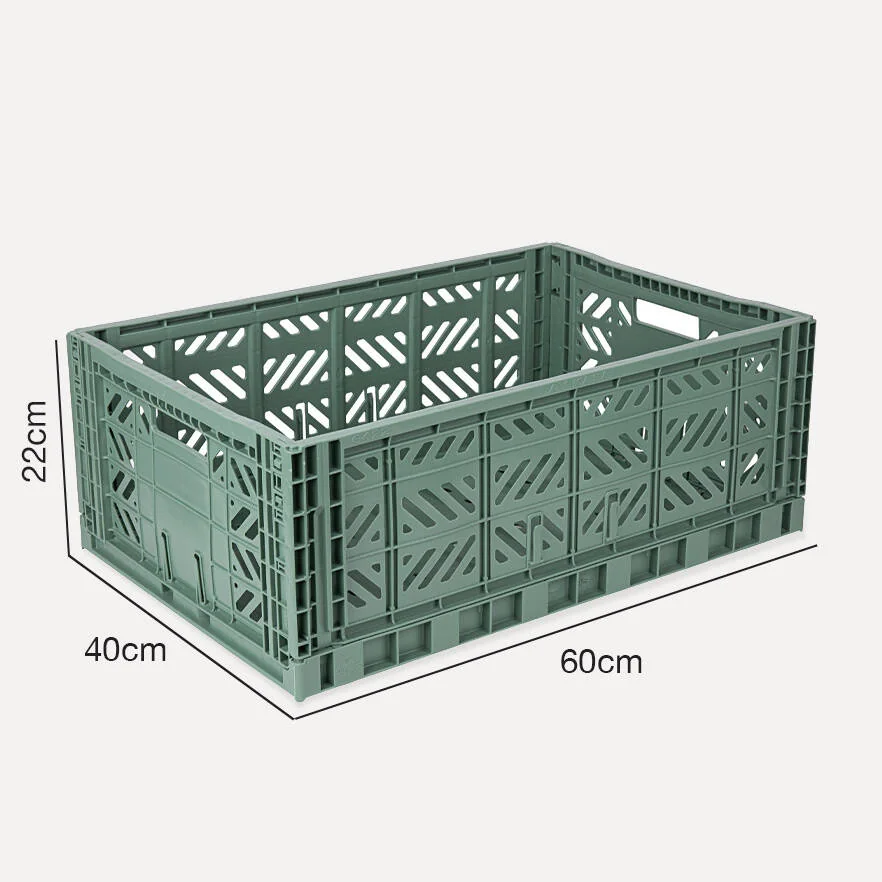 Aykasa Maxibox Folding Crate 23.6 x 15.7 x 8.7 in – Almond Green – image 4