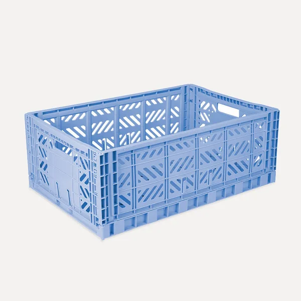 Aykasa Maxibox Folding Crate 23.6 x 15.7 x 8.7 in – Baby Blue