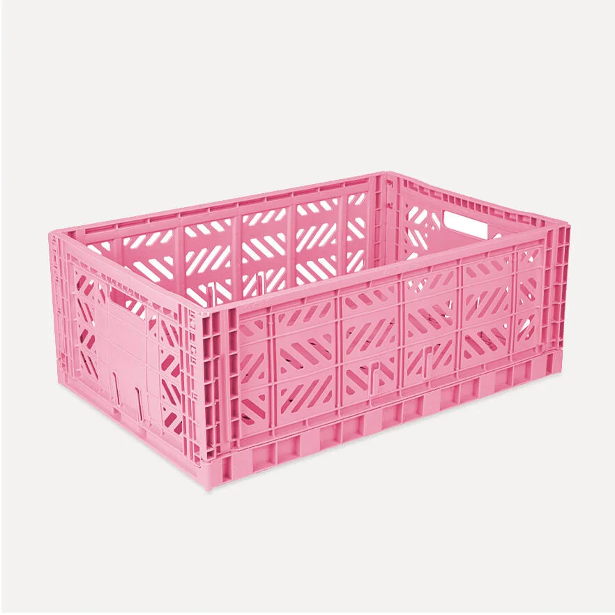 Aykasa Maxibox Folding Crate 23.6 x 15.7 x 8.7 in – Baby Pink