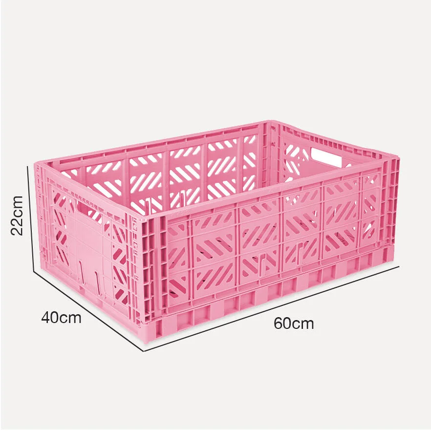 Aykasa Maxibox Folding Crate 23.6 x 15.7 x 8.7 in – Baby Pink – image 4