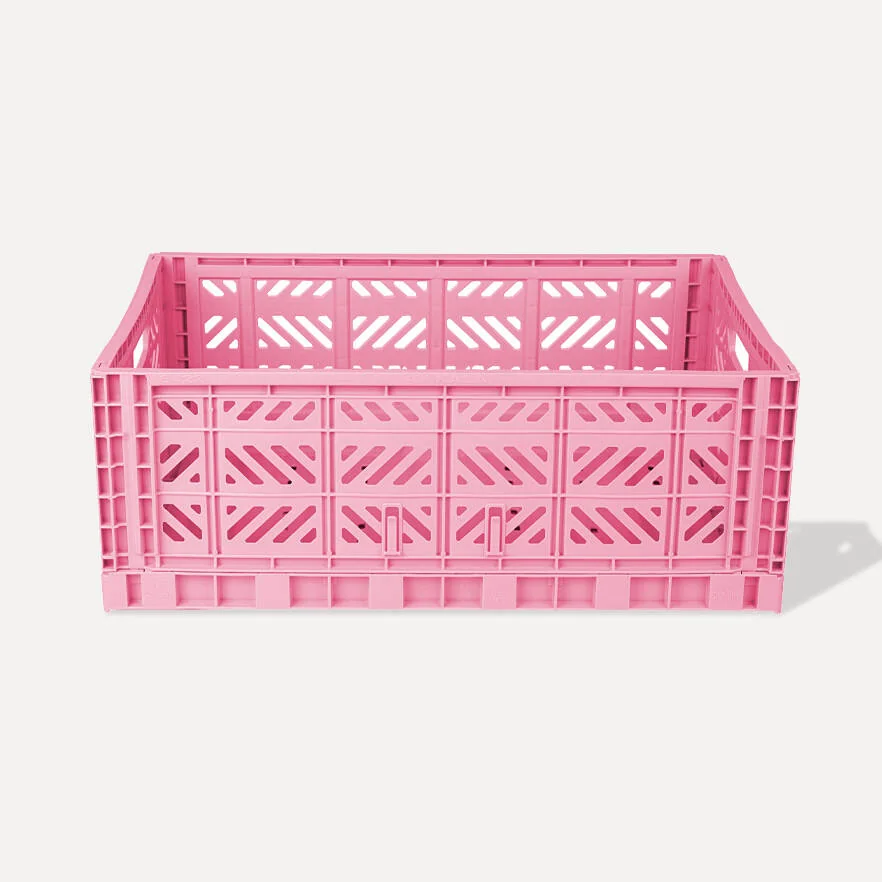 Aykasa Maxibox Folding Crate 23.6 x 15.7 x 8.7 in – Baby Pink – image 2
