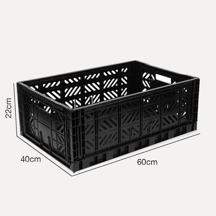 Aykasa Maxibox Folding Crate 23.6 x 15.7 x 8.7 in – Black – image 4