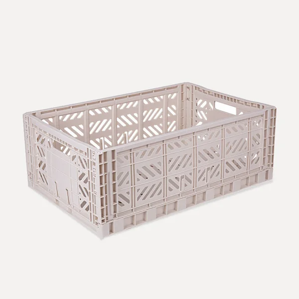 Aykasa Maxibox Folding Crate 23.6 x 15.7 x 8.7 in – Coconut Milk