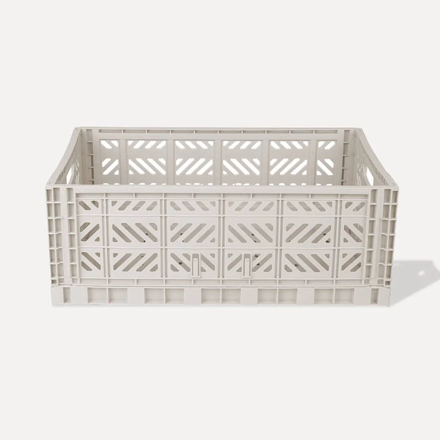 Aykasa Maxibox Folding Crate 23.6 x 15.7 x 8.7 in – Light Gray – image 2