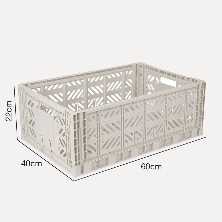 Aykasa Maxibox Folding Crate 23.6 x 15.7 x 8.7 in – Light Gray – image 4