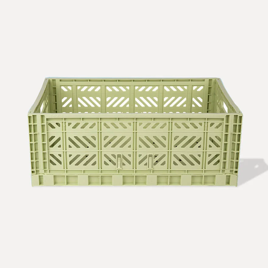 Aykasa Maxibox Folding Crate 23.6 x 15.7 x 8.7 in – Lime Cream – image 2