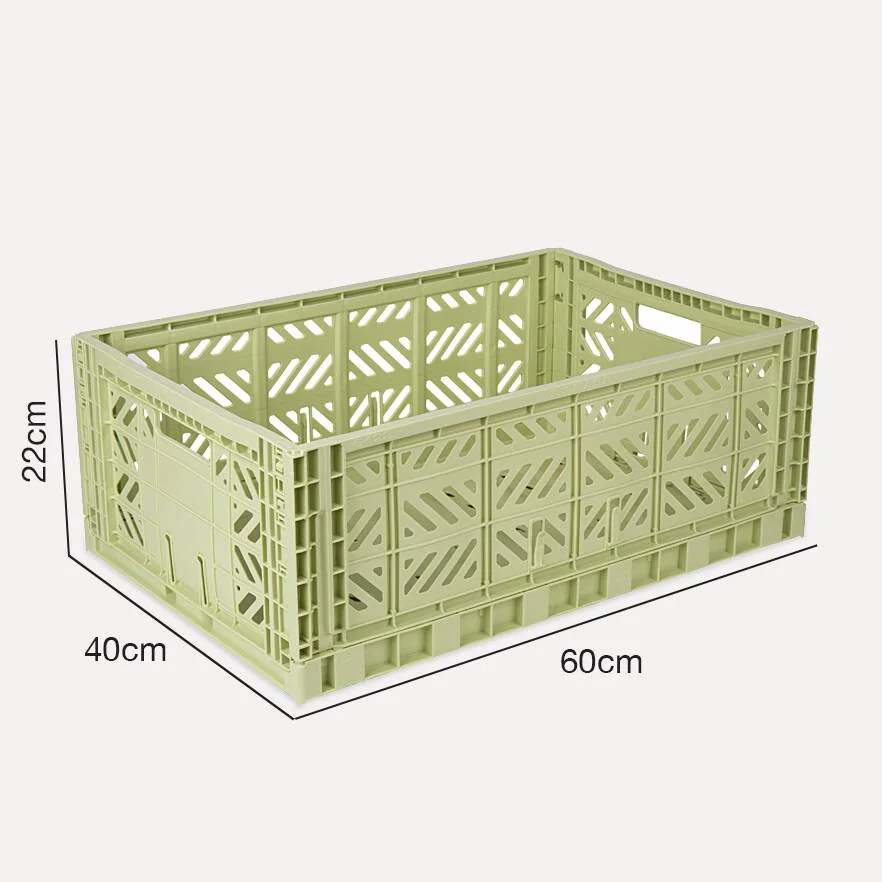 Aykasa Maxibox Folding Crate 23.6 x 15.7 x 8.7 in – Lime Cream – image 4