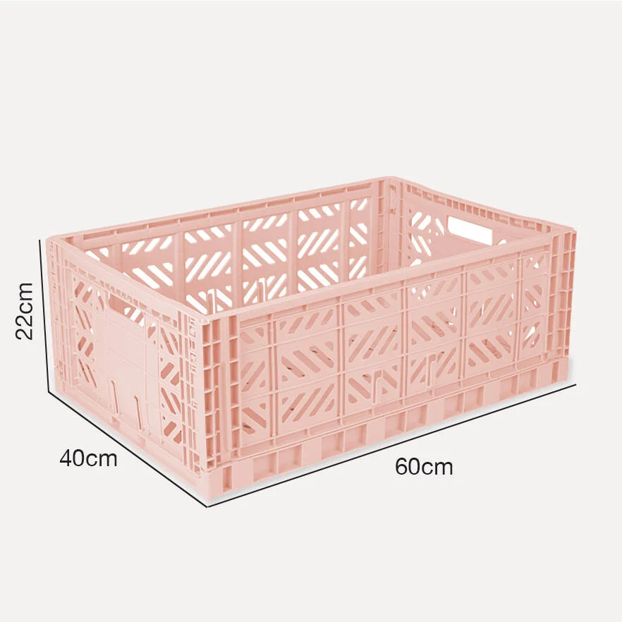 Aykasa Maxibox Folding Crate 23.6 x 15.7 x 8.7 in – Milk Tea – image 4
