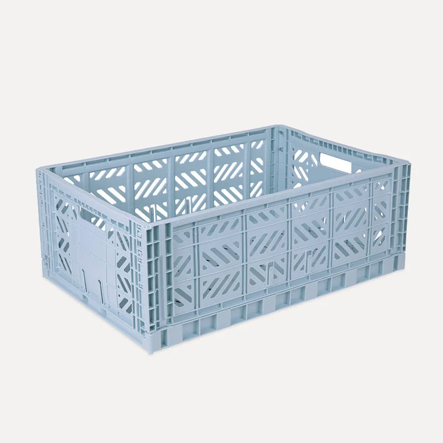 Aykasa Maxibox Folding Crate 23.6 x 15.7 x 8.7 in – Pale Blue