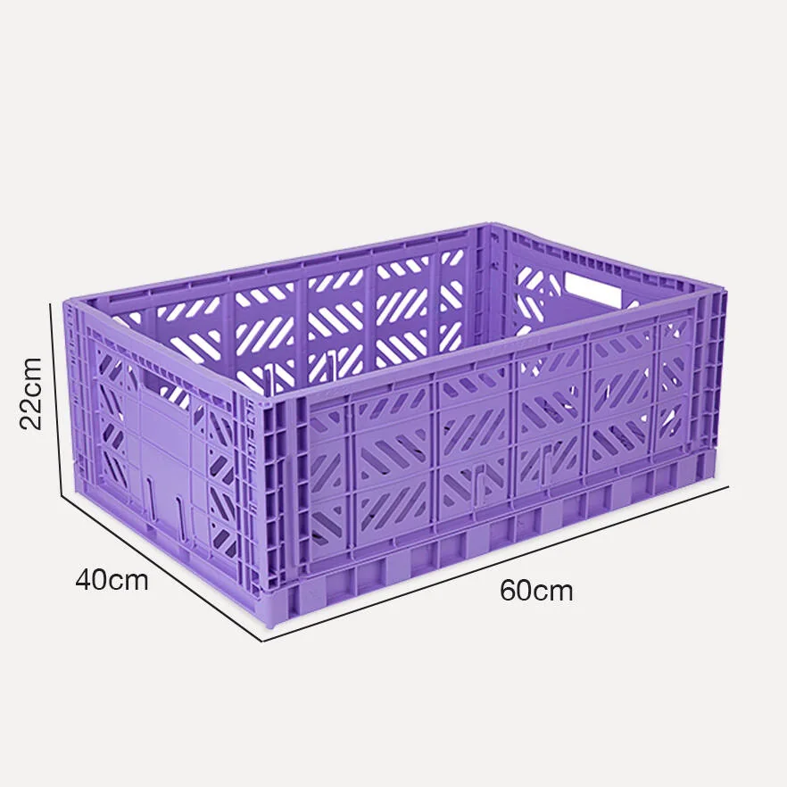 Aykasa Maxibox Folding Crate 23.6 x 15.7 x 8.7 in – Taro Milk Tea – image 4