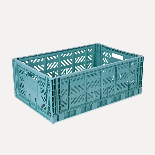 Aykasa Maxibox Folding Crate 23.6 x 15.7 x 8.7 in – Teal