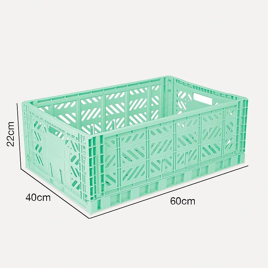 Aykasa Maxibox Folding Crate 23.6 x 15.7 x 8.7 in – Warm Mint – image 4