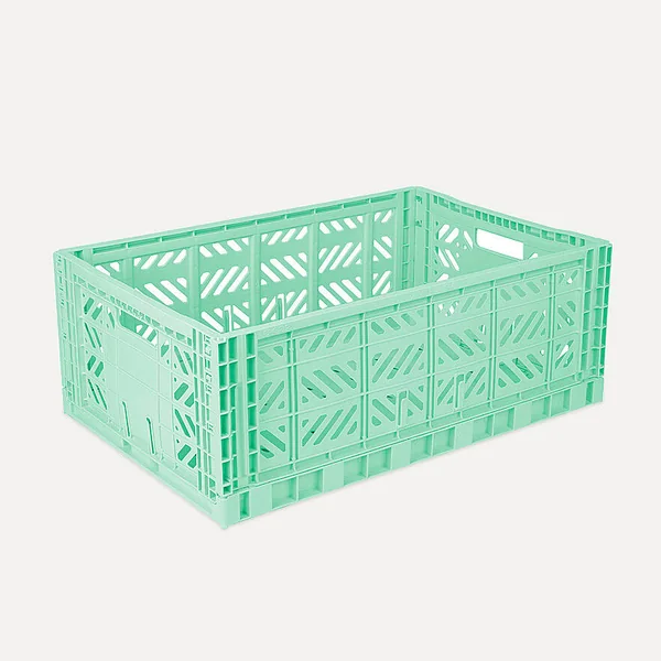 Aykasa Maxibox Folding Crate 23.6 x 15.7 x 8.7 in – Warm Mint