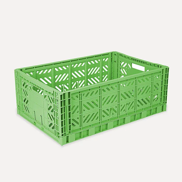 Aykasa Maxibox Folding Crate 23.6 x 15.7 x 8.7 in – Wasabi