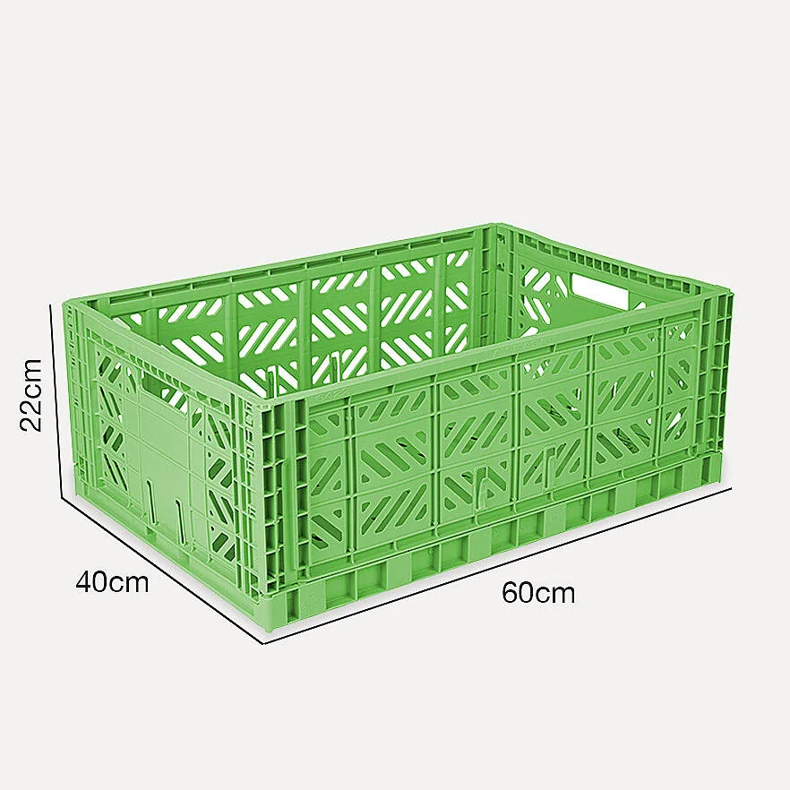 Aykasa Maxibox Folding Crate 23.6 x 15.7 x 8.7 in – Wasabi – image 4