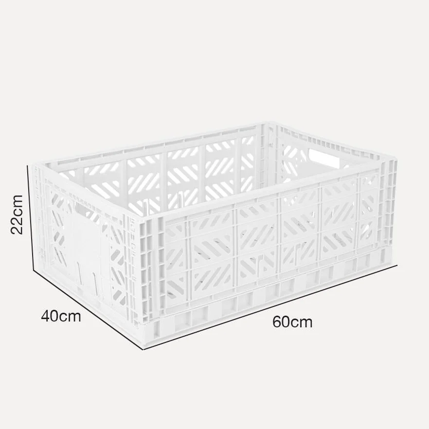 Aykasa Maxibox Folding Crate 23.6 x 15.7 x 8.7 in – White – image 4