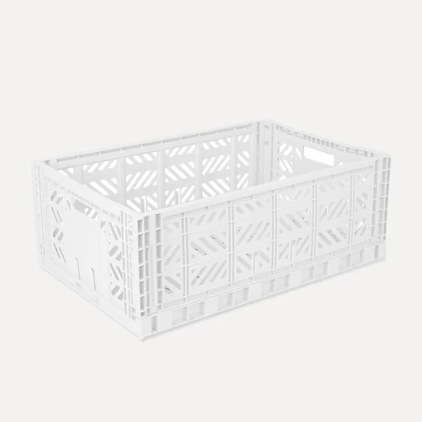 Aykasa Maxibox Folding Crate 23.6 x 15.7 x 8.7 in – White