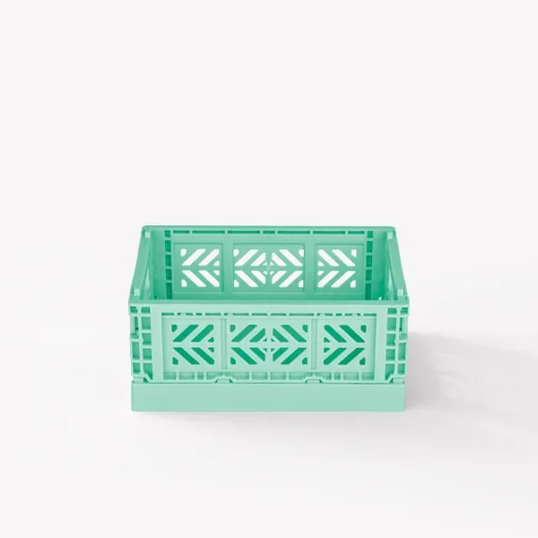 Aykasa Microbox Folding Crate 5.9 x 4.4 x 2.6 in – Warm Mint
