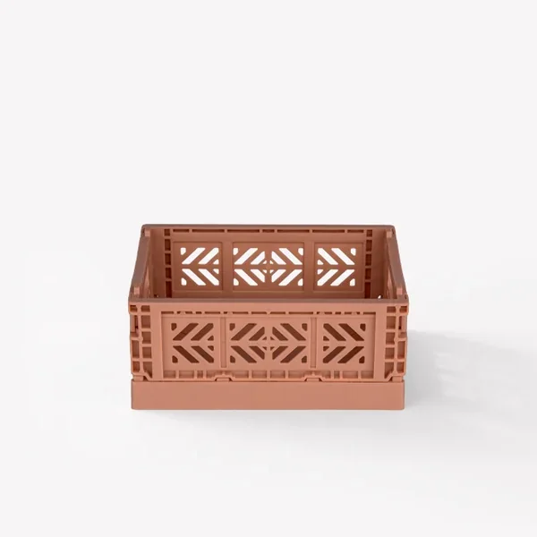 Aykasa Microbox Folding Crate 5.9 x 4.4 x 2.6 in – Warm Taupe