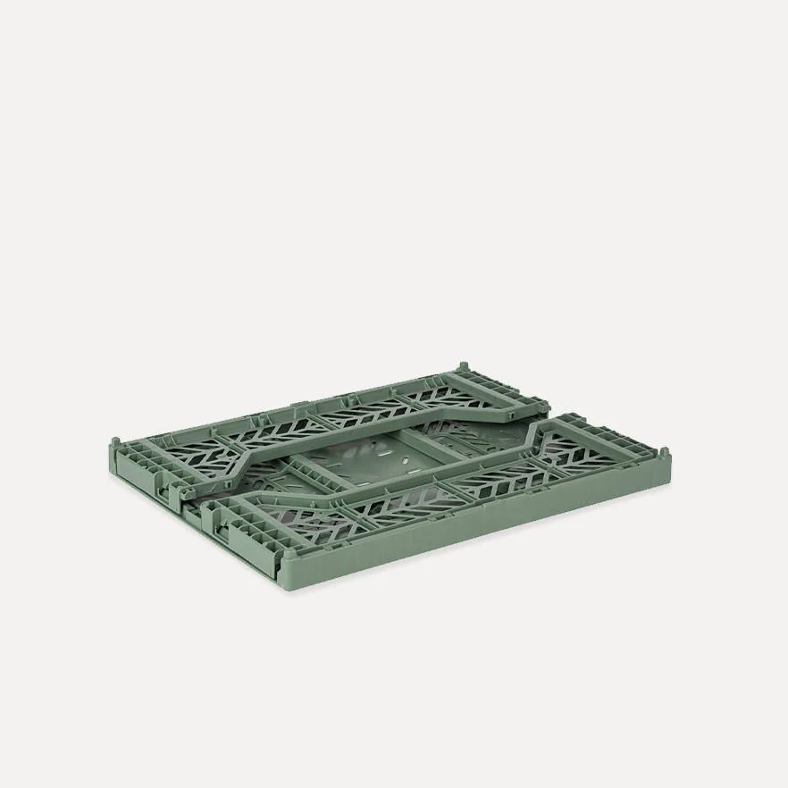 Aykasa Midibox Folding Crate 15.7 x 11.8 x 5.5 in – Almond Green – image 3