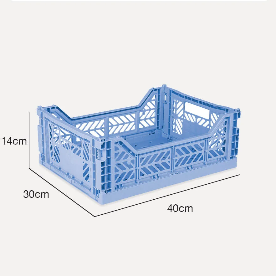 Aykasa Midibox Folding Crate 15.7 x 11.8 x 5.5 in – Baby Blue – image 4