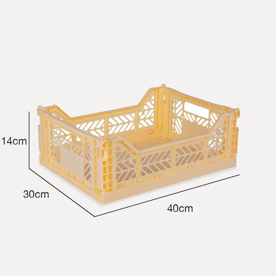 Aykasa Midibox Folding Crate 15.7 x 11.8 x 5.5 in – Banana – image 4