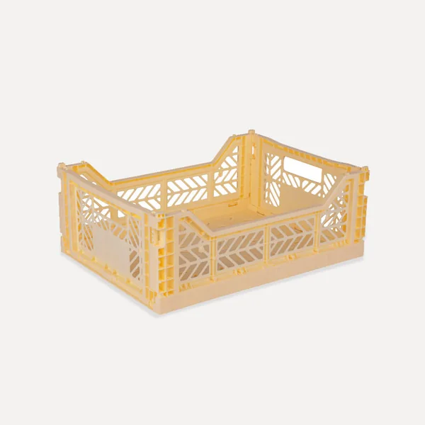 Aykasa Midibox Folding Crate 15.7 x 11.8 x 5.5 in – Banana