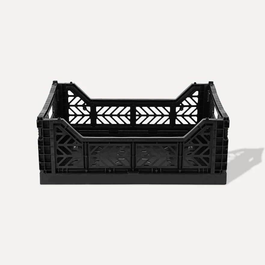 Aykasa Midibox Folding Crate 15.7 x 11.8 x 5.5 in – Black – image 2