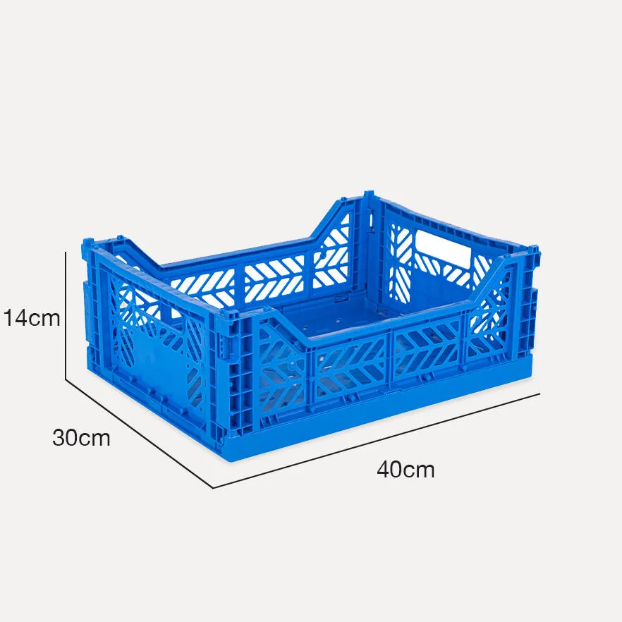 Aykasa Midibox Folding Crate 15.7 x 11.8 x 5.5 in – Blue – image 4