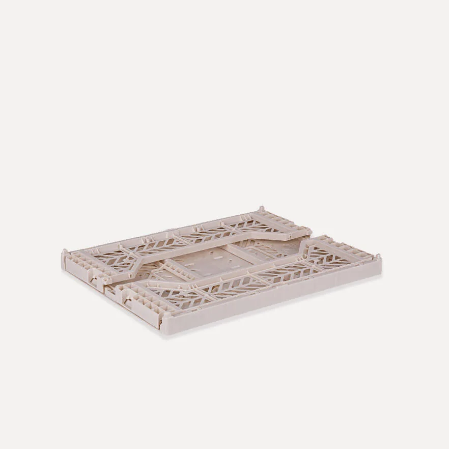 Aykasa Midibox Folding Crate 15.7 x 11.8 x 5.5 in – Coconut Milk – image 3
